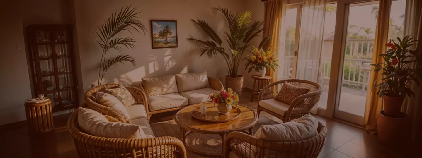 brown rattan furniture