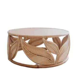 Leaf Rattan Round Table