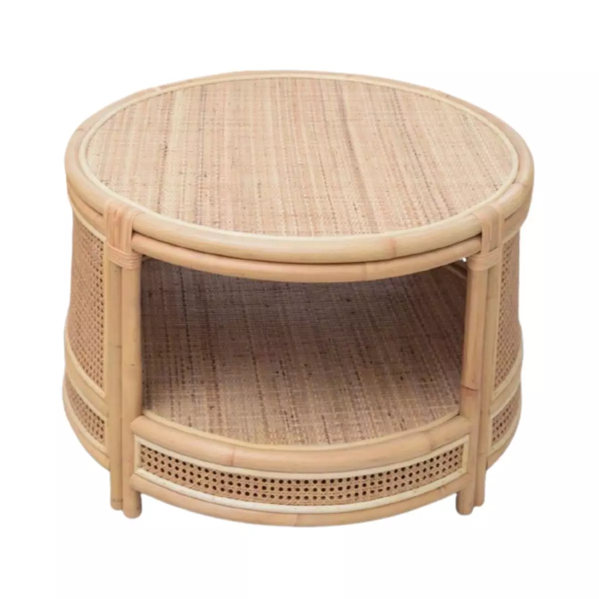 Saffron Rattan Round Table