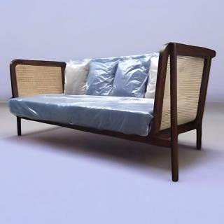 Tulip Rattan Bench