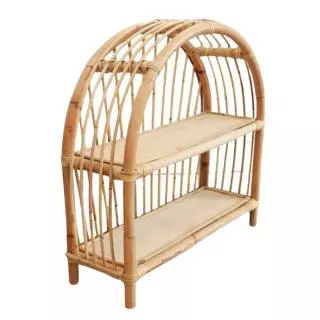 Moonlit Rattan Shelf