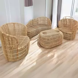 Handwoven Rattan Patio Set