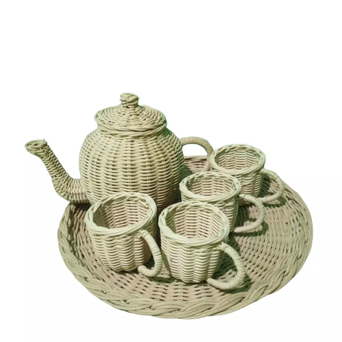 Rattan Tea Set