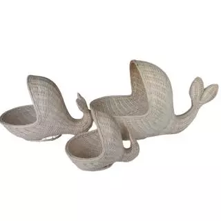 Whale Rattan Decor